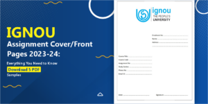 assignment front page format ignou