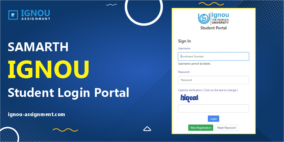 SAMARTH Portal- IGNOU Student Login with Enrollment Number (Complete Guide & Registration Process)